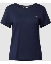 GANT - T-shirt Met Labelstitching - Lyst