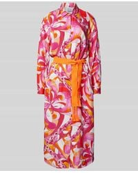 Emily Van Den Bergh - Hemdblusenkleid aus Viskose mit Bindegürtel - Lyst