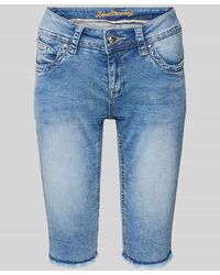 Blue Monkey - Slim Fit Jeansshorts im 5-Pocket-Design Modell 'MELODY' - Lyst