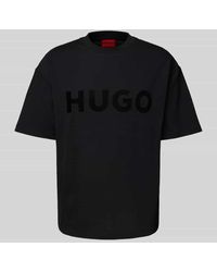 HUGO - Oversized T-Shirt Mit Label-Print Modell 'Dinkee' - Lyst