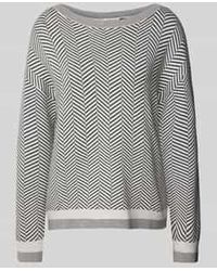 Tom Tailor - Oversized Gebreide Pullover Met Boothals - Lyst