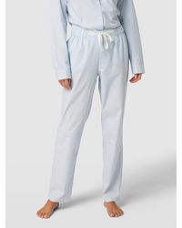 Tommy Hilfiger Pyjamabroek Met Streepmotief, Model 'stripe Pants' - Blauw