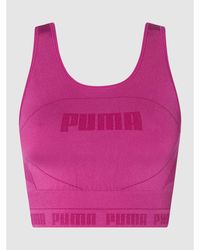 PUMA PERFORMANCE Tight Fit Crop Top mit Stretch-Anteil - Pink