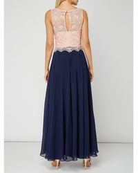 Paradi Avondjurk Met Gebloemd Kant - Roze