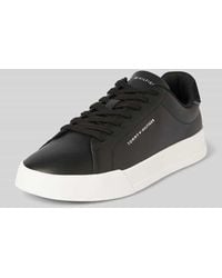 Tommy Hilfiger - Low Top Sneaker aus Leder-Mix - Lyst