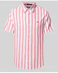 Tommy Hilfiger - Regular Fit Vrijetijdsoverhemd Van Een Mix Van Katoen En Linnen - Lyst