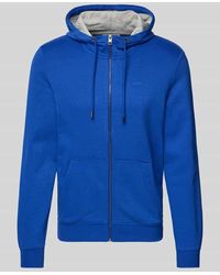 S.oliver - Regular Fit Sweatjacke Aus Baumwoll-Mix Mit Gummiertem Label-Schriftzug - Lyst