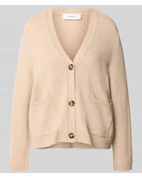 Comma, - Strickjacke aus Woll-Mix mit V-Ausschnitt - Lyst