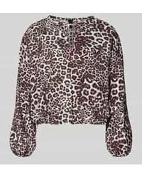 Marc Cain - Regular Fit Blouse Van Viscosemix Met All-Over Dierenprint - Lyst