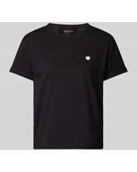Opus - T-Shirt mit Motiv-Stitching Modell 'Serz' - Lyst