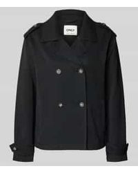 ONLY - Regular Fit Trenchcoat-Jack Met Reverskraag Model 'Hannah' - Lyst