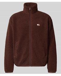 Tommy Hilfiger - Regular Fit Teddyfell-Jacke mit Label Stitching - Lyst