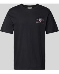 GANT - T-shirt Met Labelstitching - Lyst