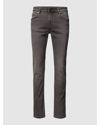Karl Lagerfeld Regular Fit Jeans im Used-Look - Grau