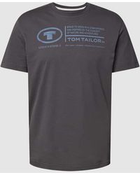 Tom Tailor - T-Shirt mit Statement-Print Modell 'printed crewneck' - Lyst