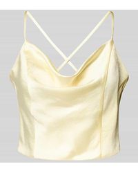 Jake*s - Crop Top mit Wasserfallausschnitt und Schnürung - Lyst
