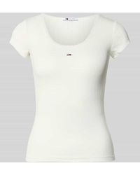 Tommy Hilfiger - Slim Fit T-Shirt aus mit Rippstruktur - Lyst