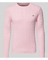 GANT - Strickpullover Mit Rundhalsausschnitt - Lyst