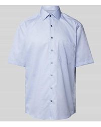 Eterna - Comfort Fit Business-Hemd mit Allover-Muster - Lyst