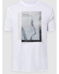 Heren Kleding voor voor T-shirts voor T-shirts met korte mouw Armani Exchange Katoen T-shirt Met Logoprint in het Grijs voor heren 