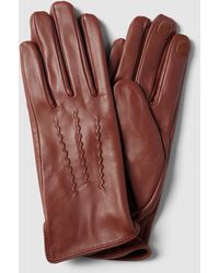 Esprit Touchscreen-Handschuhe aus Leder Modell 'Nappa Glove' - Braun