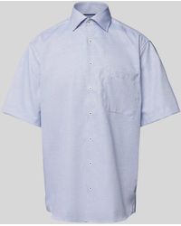 Eterna - Comfort Fit Zakelijk Overhemd Met All-over Motief - Lyst