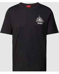 HUGO - T-Shirt mit Label-Print Modell 'Dedico' - Lyst