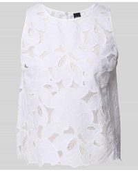 BOSS - Regular Fit Blusentop mit Spitzenbesatz Modell 'Berodi' - Lyst