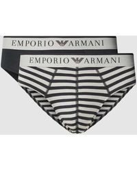 Emporio Armani - Slip mit Label-Bund im 2er-Pack - Lyst