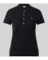 GANT - Slim Fit Poloshirt mit Label-Stitching - Lyst
