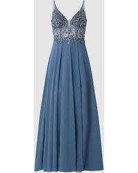 Luxuar Abendkleid mit Strasssteinen in Blau | Lyst DE