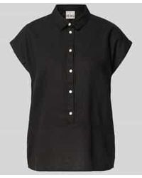 Ichi - Regular Fit Blouse Van Een Mix Van Linnen En Viscose Met Knoopsluiting - Lyst