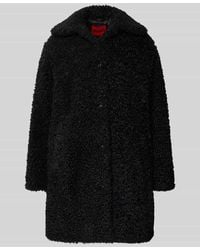 HUGO - Regular Fit Teddy-Mantel mit Umlegekragen Modell 'MIMINA-1' - Lyst