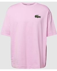 Lacoste - Loose Fit T-shirt Met Labelstitching - Lyst