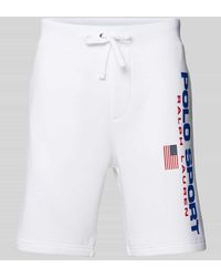 Polo Ralph Lauren - Shorts mit Label-Print und elastischem Bund - Lyst
