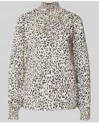 Milano Italy - Regular Fit Blouse Met Opstaande Kraag - Lyst