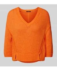 Ouí - Gebreide Pullover Met V-Hals - Lyst