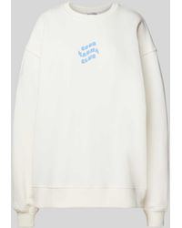 Oh April - Oversized Sweatshirt mit Label-Print - Lyst