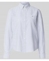 GANT - Hemdbluse mit Button-Down-Kragen und Sportmanschetten - Lyst