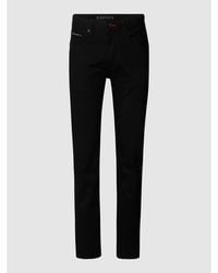 Tommy Hilfiger Straight Fit Jeans mit Stretch-Anteil Modell 'Denton - Schwarz