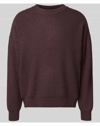 BLKVIS - Strickpullover mit gerippten Abschlüssen Modell 'Script' - Lyst