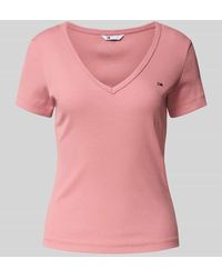 Tommy Hilfiger - Slim Fit T-Shirt mit V-Ausschnitt - Lyst