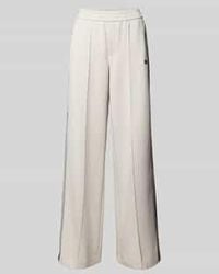 Ouí - Straight Leg Stoffen Broek Met Vaste Persplooien - Lyst