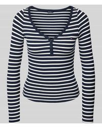 Tommy Hilfiger - Slim Fit Langarmshirt aus Baumwoll-Mix - Lyst