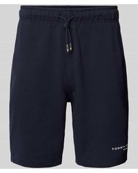 Tommy Hilfiger - Regular Fit Sweatshorts mit Label-Print - Lyst