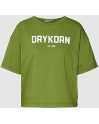 DRYKORN - T-shirt Van Puur Katoen Met Labelprint - Lyst