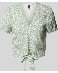Vero Moda - Blusenshirt aus Viskose mit Knotendetail Modell 'EASY JOY' - Lyst