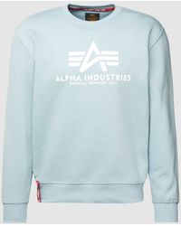 Alpha Industries - 'BASIC SWEATER' mit Logo-Print - Lyst