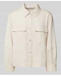 Opus - Regular Fit Overhemdblouse Met Paspelzakken Op De Borst - Lyst