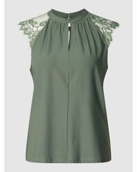 Vero Moda Bluse mit Spitzenbesatz Modell 'MILLA' - Grün